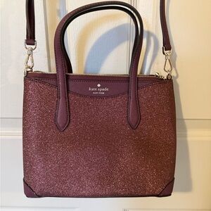 Kate Spade Glittery Satchel Shoulder Bag in Deep Nova